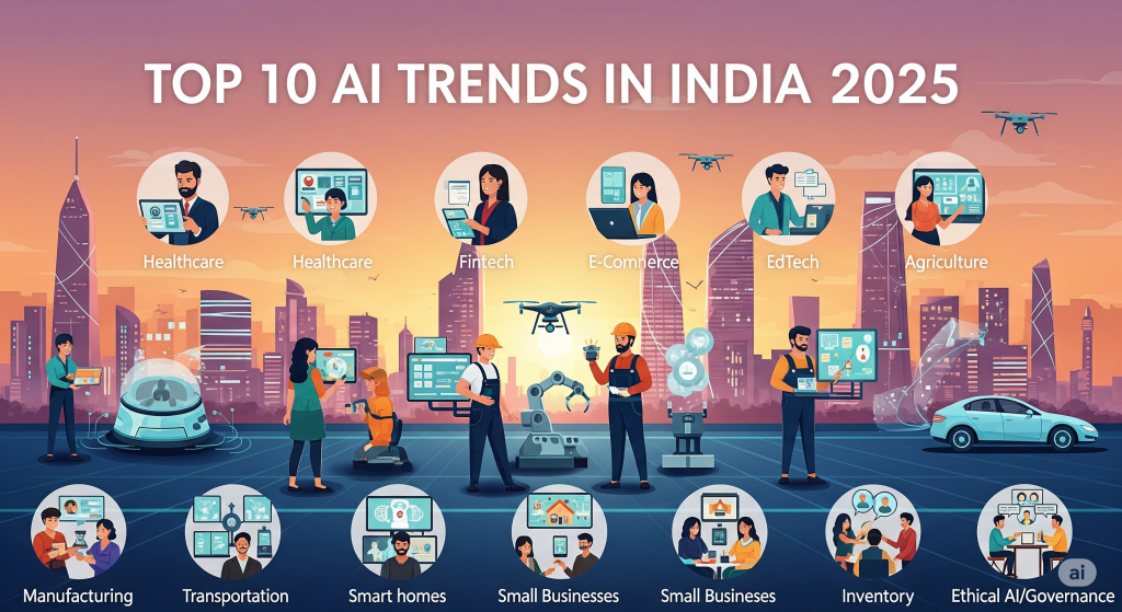 Top 10 Artificial Intelligence (AI) Trends in India 2025 – Transforming Business & Daily Life